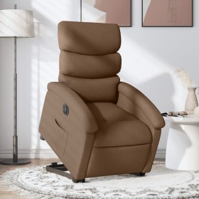 Sillón eléctrico reclinable elevable de tela marrón de , Sillones - Ref: Foro24-3204006, Precio: 309,99 €, Descuento: %