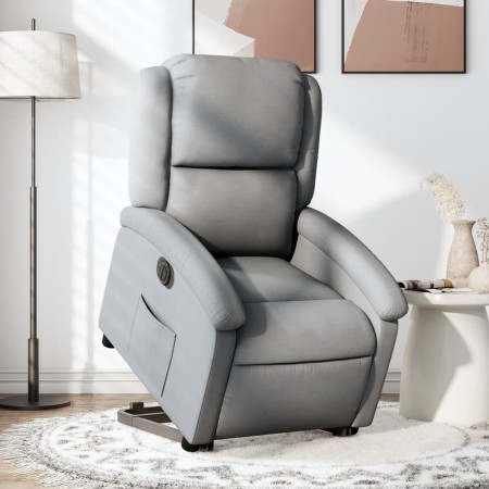 Sillón eléctrico reclinable elevable de tela gris claro de , Sillones - Ref: Foro24-3204188, Precio: 307,74 €, Descuento: %