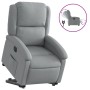 Sillón eléctrico reclinable elevable de tela gris claro de , Sillones - Ref: Foro24-3204188, Precio: 307,74 €, Descuento: %