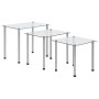 Stackable tables 3 units transparent tempered glass by vidaXL, Side tables - Ref: Foro24-249528, Price: 47,65 €, Discount: %