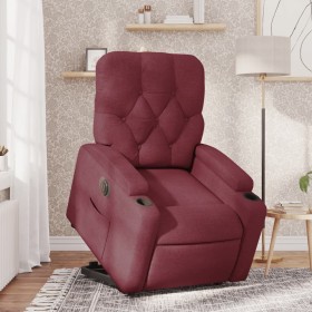 Sillón eléctrico reclinable elevable de tela rojo tinto de , Sillones - Ref: Foro24-3204737, Precio: 384,99 €, Descuento: %