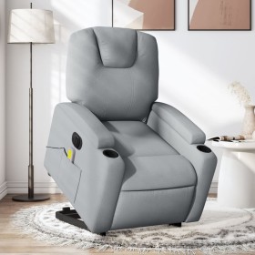 Light gray fabric electric reclining and lifting massage chair by , Armchairs - Ref: Foro24-3204404, Price: 365,99 €, Discoun...