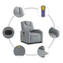 Sillón de masaje eléctrico reclinable elevable tela gris claro de , Sillones - Ref: Foro24-3204404, Precio: 339,90 €, Descuen...