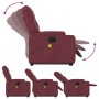 Electric lift massage chair in burgundy fabric by , Armchairs - Ref: Foro24-3204749, Price: 340,32 €, Discount: %