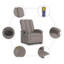 Electric reclining and lift massage armchair in taupe fabric by , Armchairs - Ref: Foro24-3204136, Price: 335,87 €, Discount: %