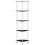 5-stufiges Regal aus schwarzem Hartglas, 30 x 30 x 130 cm von vidaXL, Bücherregale und Regale - Ref: Foro24-249521, Preis: 46...