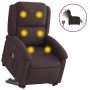 Elektrischer, verstellbarer Massagesessel aus dunkelbraunem Stoff von , Sessel - Ref: Foro24-3204205, Preis: 329,62 €, Rabatt: %