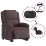 Sillón masaje eléctrico reclinable elevable tela marrón oscuro de , Sillones - Ref: Foro24-3204205, Precio: 329,95 €, Descuen...