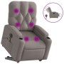 Electric reclining and lift massage armchair in taupe fabric by , Armchairs - Ref: Foro24-3204754, Price: 345,09 €, Discount: %