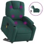 Sillón masaje eléctrico reclinable elevable tela verde oscuro de , Sillones - Ref: Foro24-3204410, Precio: 333,73 €, Descuent...