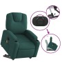 Sillón masaje eléctrico reclinable elevable tela verde oscuro de , Sillones - Ref: Foro24-3204410, Precio: 333,73 €, Descuent...