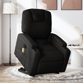 Sillón de masaje eléctrico reclinable elevable tela negro de , Sillones - Ref: Foro24-3204406, Precio: 328,99 €, Descuento: %