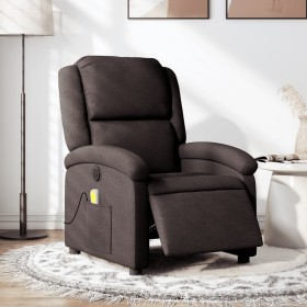 Dark Brown Fabric Electric Massage Recliner by , Armchairs - Ref: Foro24-3204157, Price: 262,99 €, Discount: %