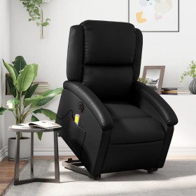 Electric lift massage chair in black synthetic leather by , Armchairs - Ref: Foro24-3204247, Price: 313,34 €, Discount: %