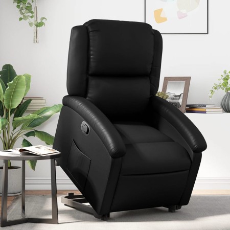 Reclining and lift chair in black faux leather by , Armchairs - Ref: Foro24-3204226, Price: 281,42 €, Discount: %