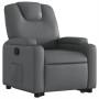 Sillón reclinable elevable cuero artificial gris de , Sillones - Ref: Foro24-3204433, Precio: 289,80 €, Descuento: %