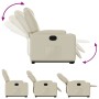 Sillón reclinable elevable cuero artificial color crema de , Sillones - Ref: Foro24-3204431, Precio: 283,99 €, Descuento: %