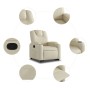 Sillón reclinable elevable cuero artificial color crema de , Sillones - Ref: Foro24-3204431, Precio: 283,99 €, Descuento: %