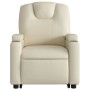 Sillón reclinable elevable cuero artificial color crema de , Sillones - Ref: Foro24-3204431, Precio: 283,99 €, Descuento: %