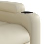 Sillón reclinable elevable cuero artificial color crema de , Sillones - Ref: Foro24-3204431, Precio: 283,99 €, Descuento: %