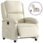 Sillón reclinable eléctrico de cuero sintético crema de , Sillones - Ref: Foro24-3204213, Precio: 249,50 €, Descuento: %