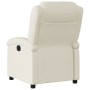 Sillón reclinable eléctrico de cuero sintético crema de , Sillones - Ref: Foro24-3204213, Precio: 249,50 €, Descuento: %