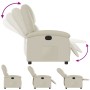 Sillón reclinable eléctrico de cuero sintético crema de , Sillones - Ref: Foro24-3204213, Precio: 249,50 €, Descuento: %