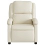 Sillón reclinable eléctrico de cuero sintético crema de , Sillones - Ref: Foro24-3204213, Precio: 249,50 €, Descuento: %