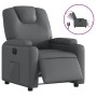 Sillón reclinable eléctrico de cuero sintético gris de , Sillones - Ref: Foro24-3204419, Precio: 271,04 €, Descuento: %