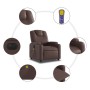 Reclining electric massage armchair in brown synthetic leather by , Armchairs - Ref: Foro24-3204425, Price: 267,74 €, Discoun...