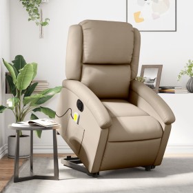 Sillón reclinable de masaje eléctrico cuero sintético capuchino de , Sillones - Ref: Foro24-3204253, Precio: 324,99 €, Descue...