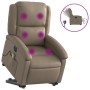 Reclining electric massage armchair in synthetic cappuccino leather by , Armchairs - Ref: Foro24-3204253, Price: 324,99 €, Di...