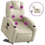 Electric lift massage armchair in synthetic cream leather by , Armchairs - Ref: Foro24-3204452, Price: 319,40 €, Discount: %