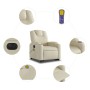 Electric lift massage armchair in synthetic cream leather by , Armchairs - Ref: Foro24-3204452, Price: 319,40 €, Discount: %