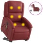 Electric lift massage armchair in artificial red wine leather by , Armchairs - Ref: Foro24-3204251, Price: 318,57 €, Discount: %