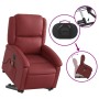 Electric lift massage armchair in artificial red wine leather by , Armchairs - Ref: Foro24-3204251, Price: 318,57 €, Discount: %