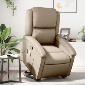 Sillón reclinable masaje pie cuero artificial color capuchino de , Sillones - Ref: Foro24-3204239, Precio: 285,99 €, Descuent...