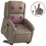 Reclining massage chair with footrest in artificial leather, cappuccino color. by , Armchairs - Ref: Foro24-3204239, Price: 2...