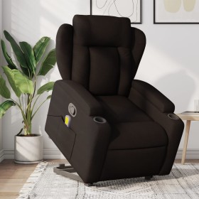 Dark brown fabric reclining massage chair by , Armchairs - Ref: Foro24-3204499, Price: 299,84 €, Discount: %