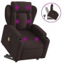 Silla de masaje reclinable de pie de tela marrón oscuro de , Sillones - Ref: Foro24-3204499, Precio: 299,84 €, Descuento: %