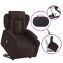 Silla de masaje reclinable de pie de tela marrón oscuro de , Sillones - Ref: Foro24-3204499, Precio: 299,84 €, Descuento: %