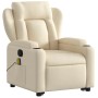 Cream-colored fabric reclining massage chair by , Armchairs - Ref: Foro24-3204503, Price: 309,24 €, Discount: %