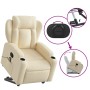 Cream-colored fabric reclining massage chair by , Armchairs - Ref: Foro24-3204503, Price: 309,24 €, Discount: %