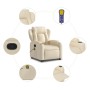 Cream-colored fabric reclining massage chair by , Armchairs - Ref: Foro24-3204503, Price: 309,24 €, Discount: %