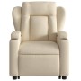 Cream-colored fabric reclining massage chair by , Armchairs - Ref: Foro24-3204503, Price: 309,24 €, Discount: %