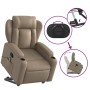 Cappuccino artificial leather foot massage recliner by , Armchairs - Ref: Foro24-3204557, Price: 306,40 €, Discount: %