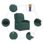 Dark green velvet liftable reclining massage chair by , Armchairs - Ref: Foro24-3204335, Price: 327,24 €, Discount: %