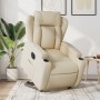 Sillón eléctrico reclinable elevable de tela color crema de , Sillones - Ref: Foro24-3204515, Precio: 317,63 €, Descuento: %