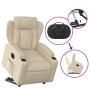 Electric reclining and lifting armchair in cream-colored fabric by , Armchairs - Ref: Foro24-3204515, Price: 317,63 €, Discou...