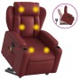 Red faux leather reclining massage chair with footrest by , Armchairs - Ref: Foro24-3204555, Price: 303,15 €, Discount: %